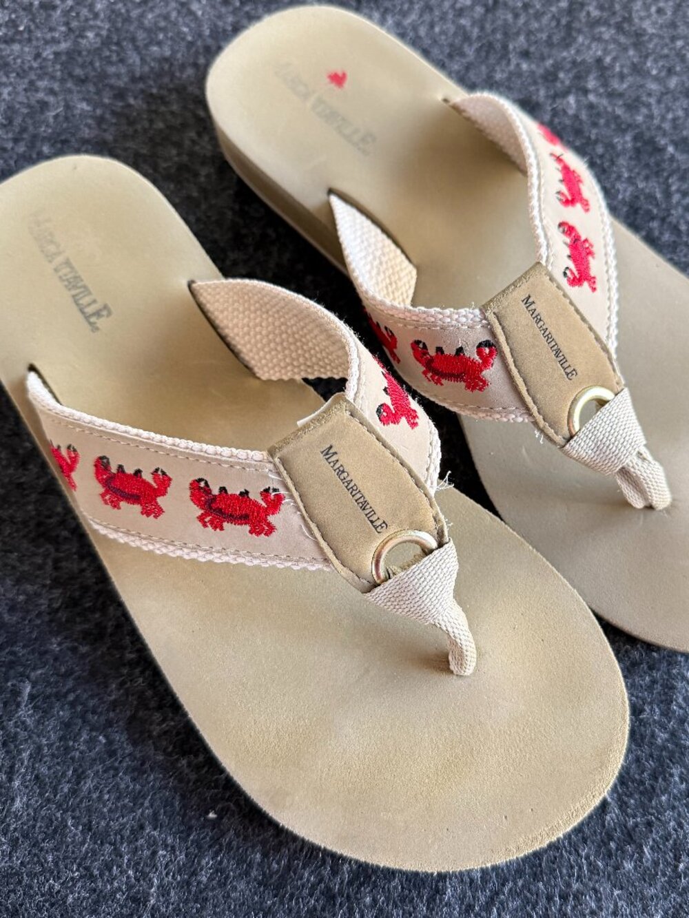 Margaritaville Women’s Size 8 Crab Flip Flops
